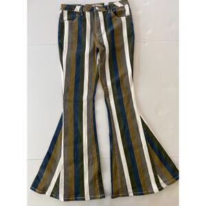 Hope Horizon Pants Women Size S Multicolor Flare 70's Hippie